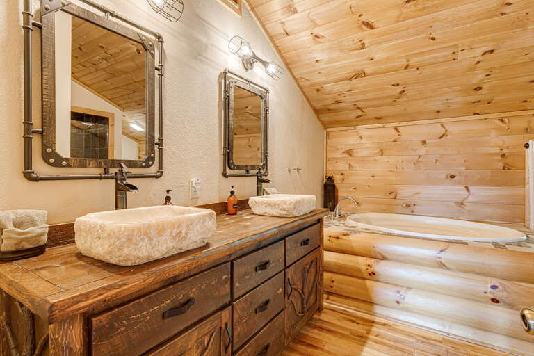 Main Suite/Bedroom Four - Full Bath w/ Dual Vanity & Soaking Tub