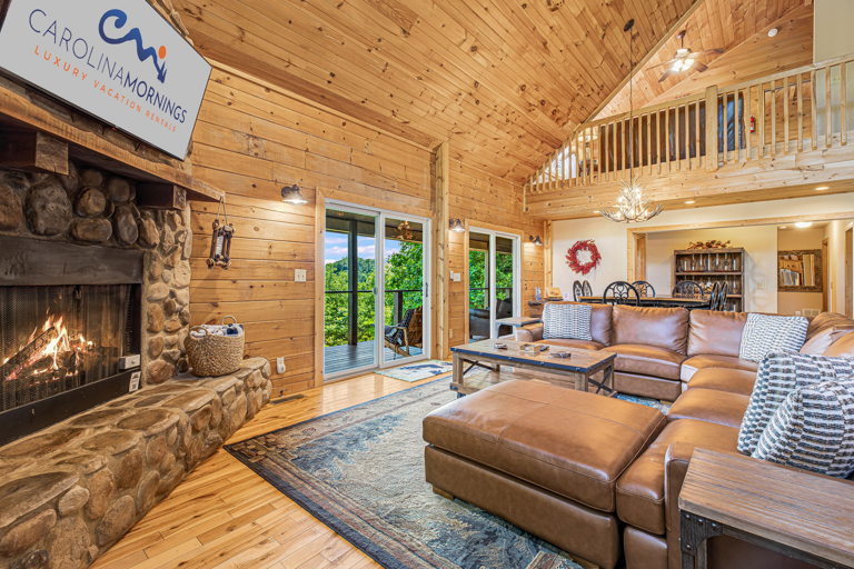 Living Area w/ Gas Fireplace