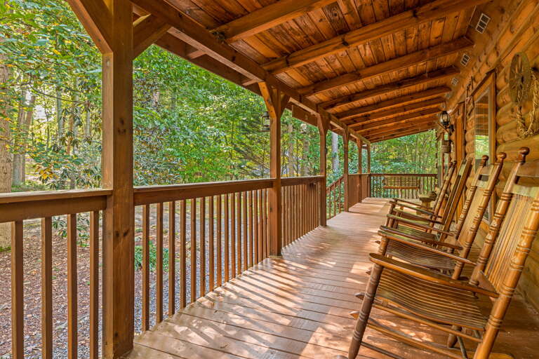 Covered Front Porch w/ Rocking Chairs
