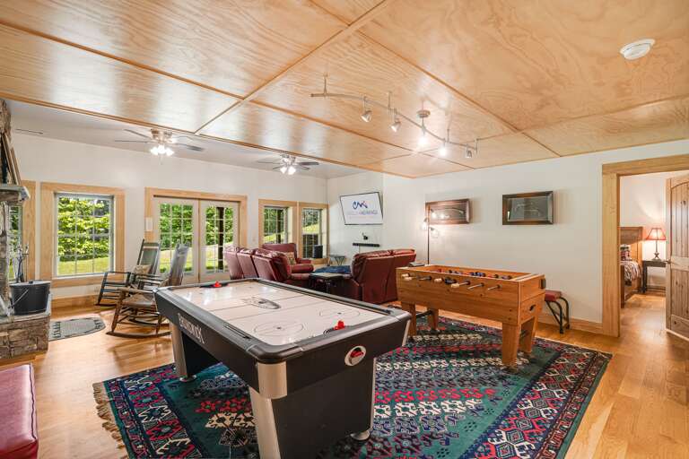 Lower Level - Living Area w/ Foosball & Air Hockey