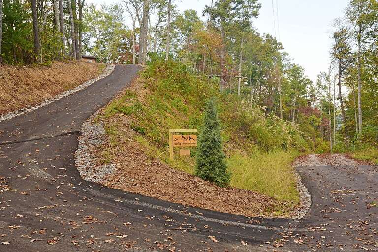 Paved Driveway To High Top Mountain Lodge