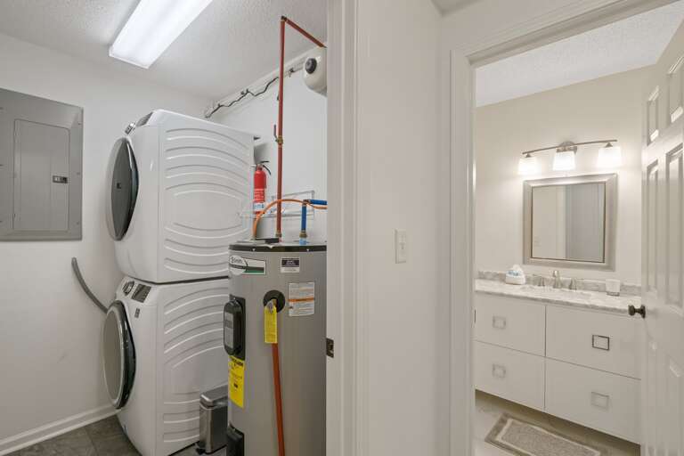 Laundry Area Off of Bathroom - Lower Level