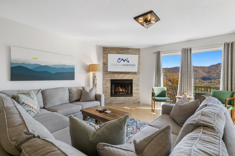 Living Area w/ Gas Fireplace