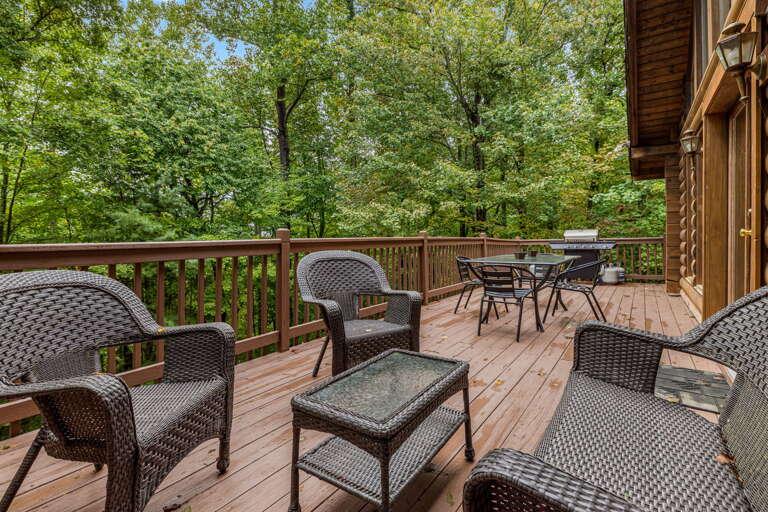 Deck w/ Gas Grill, Seating & Dining Area