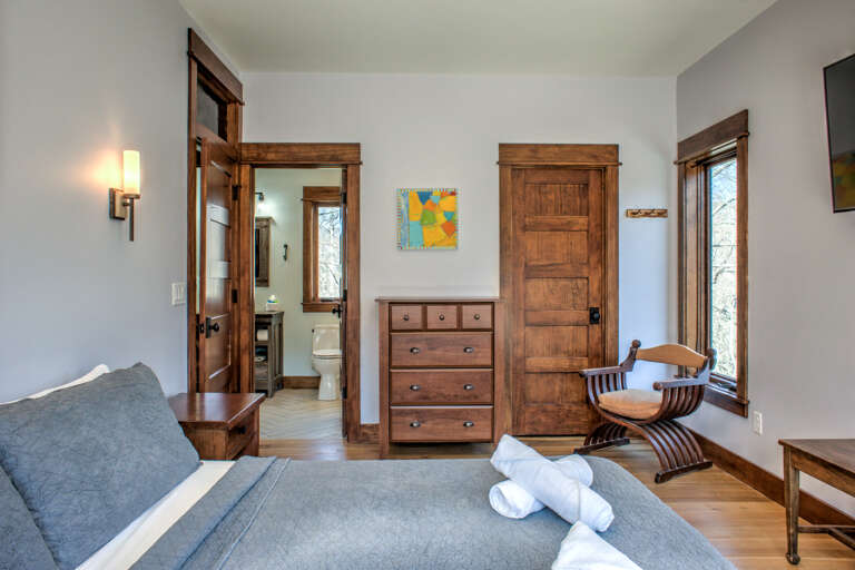 Bedroom One - King Bed w/ Attached Shower Bath Bedroom One - King Bed w/ Attached Shower Bath