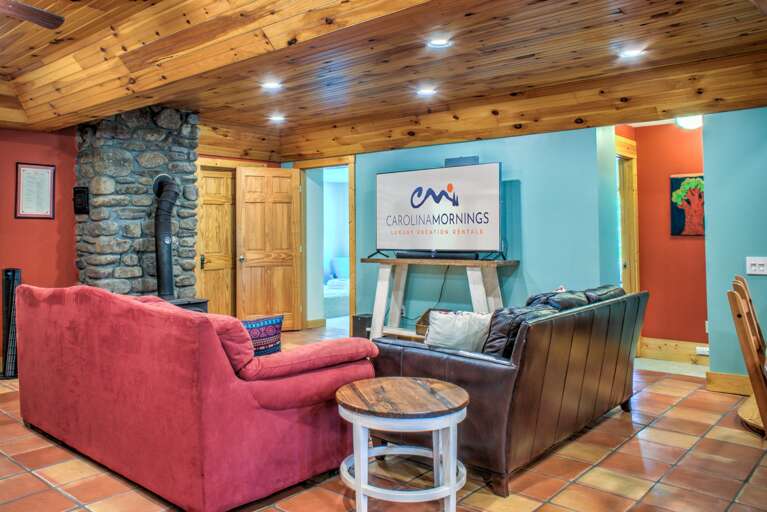 Lower Level - Living Area w/ Smart TV