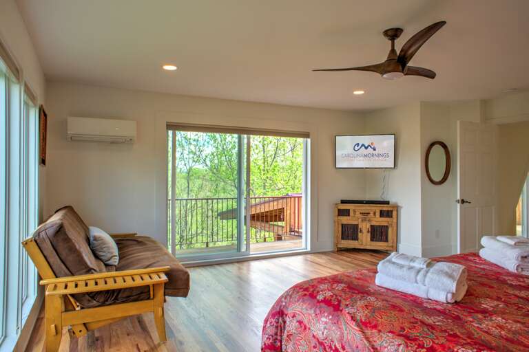Main Suite/Bedroom Two - King Bed & Full Futon & Balcony Access