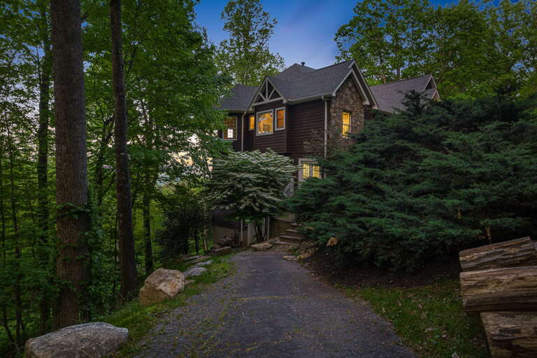 Path to Vista View Lodge at Twilight