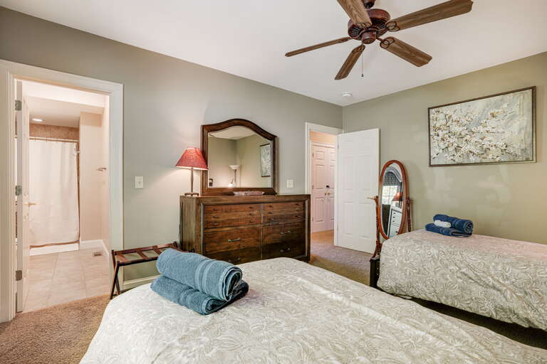 Bedroom Six - Two Twin Beds w/ Attached Shower Bath
