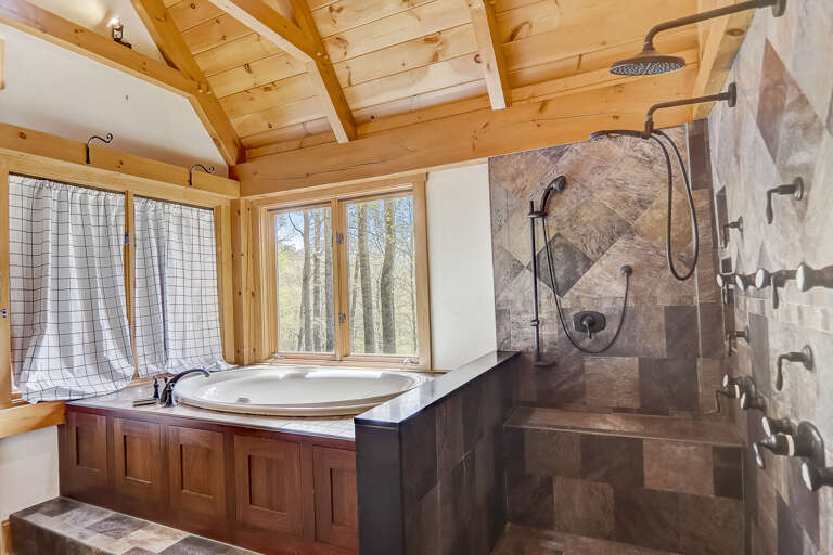 Bedroom 1 - Full Bath w/ Soaking Air Bubble Tub and Walk-in Shower