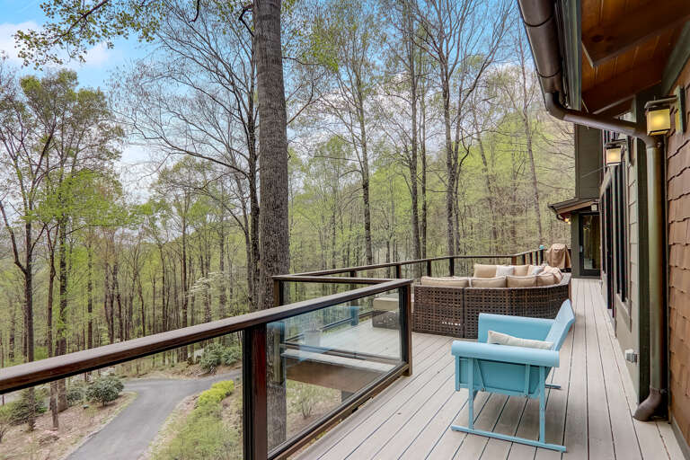 Seasonal Mountain Views from Deck