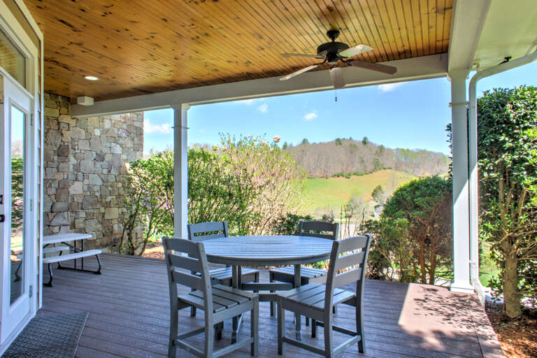 Morning Coffee while taking in the Mountain Views