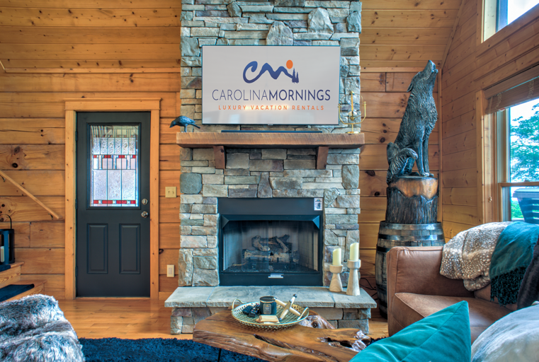 Living Area with Seasonal Fireplace