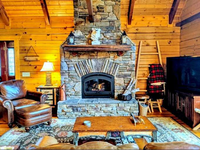 Snuggle up next to the Gas Fireplace with your Favorite Book