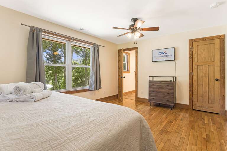 Bedroom Four - King Bed w/ TV & Attached Shower Bath