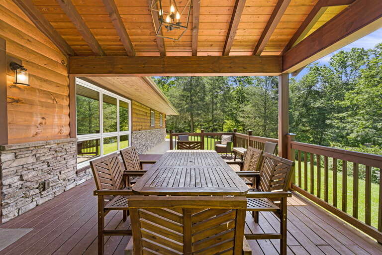 Covered Deck w/ Seating & Dining