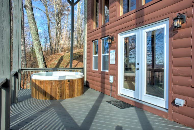 Deck w/ Hot Tub Area