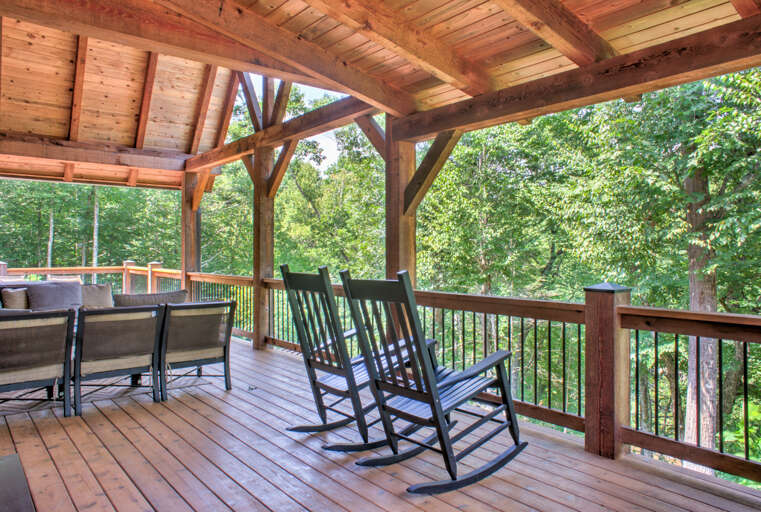 Covered Deck w/ Rocking Chairs Covered Deck w/ Rocking Chairs
