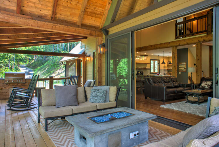 Deck w/ Gas Fire Pit, Gas Grill, Seating & Dining Deck w/ Gas Fire Pit, Gas Grill, Seating & Dining