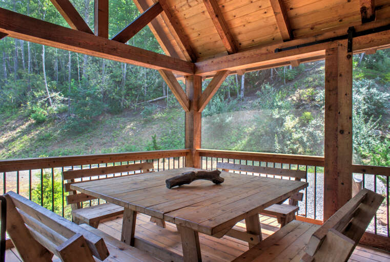 Screened-In Deck for Outdoor Summer Dining Screened-In Deck for Outdoor Summer Dining