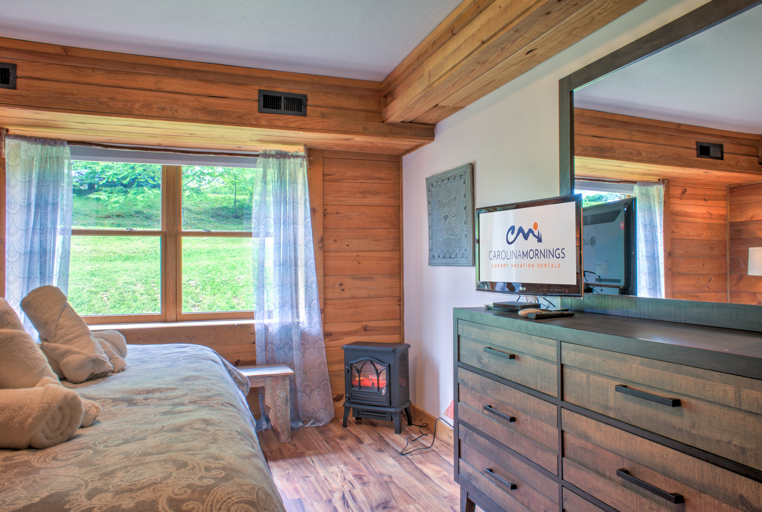 Bedroom Two - King Bed w/ Electric Stove and Smart TV