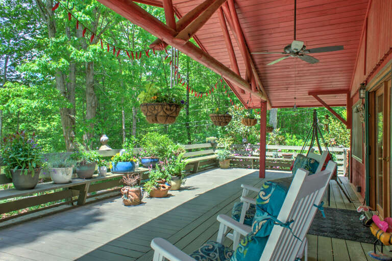 Front Porch w/ Wooded Surroundings