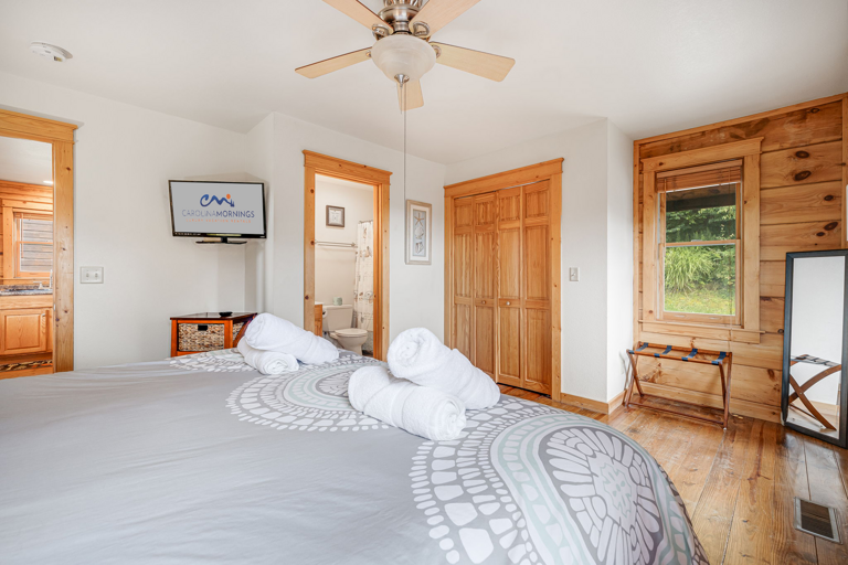 Main Suite/Bedroom One - w/ TV & Attached Full Bath