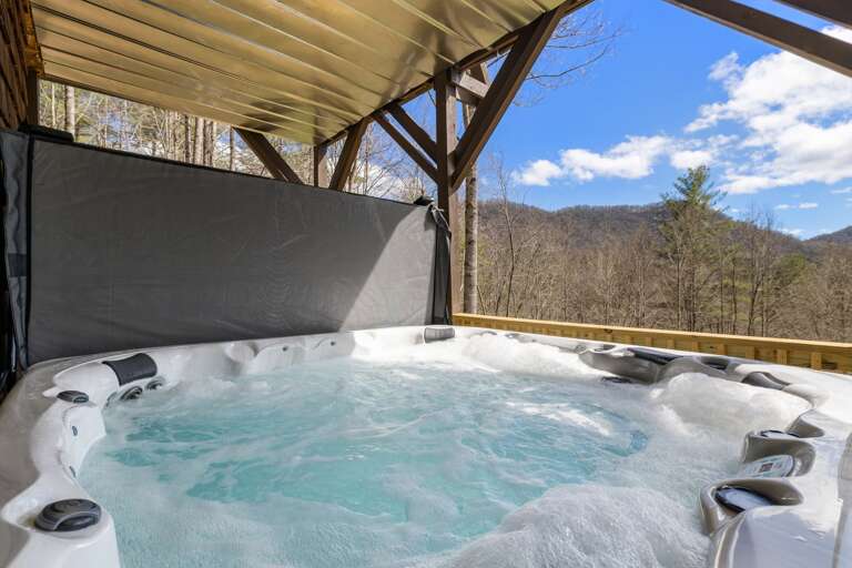 Hot Tub Under the Covered Deck Hot Tub Under the Covered Deck
