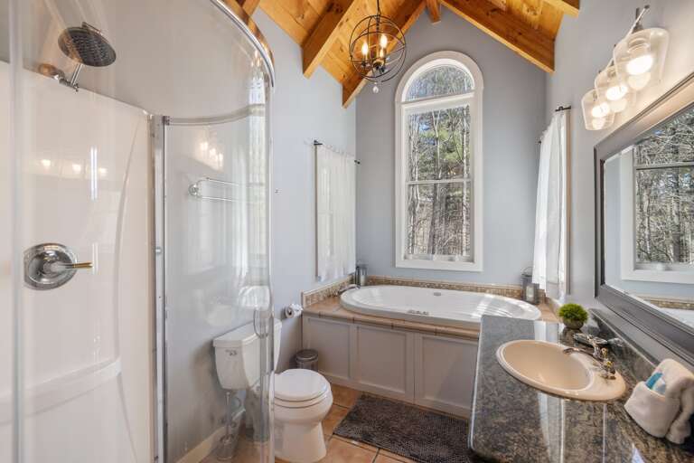 Main Suite/Bedroom Three - Attached Shower Bath & Jacuzzi Tub