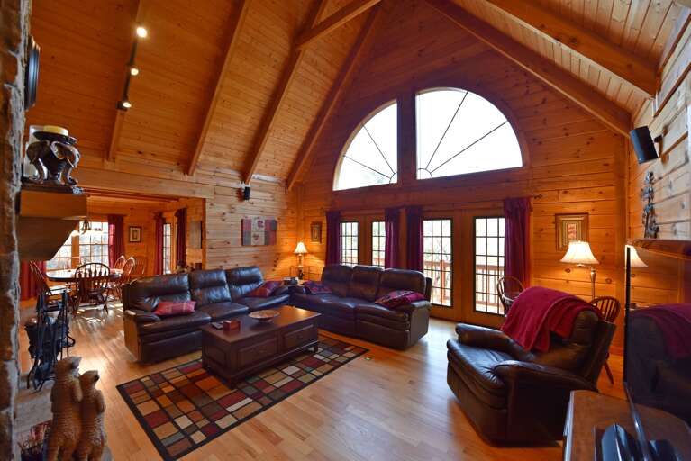 Living Area w/Vaulted Ceiling