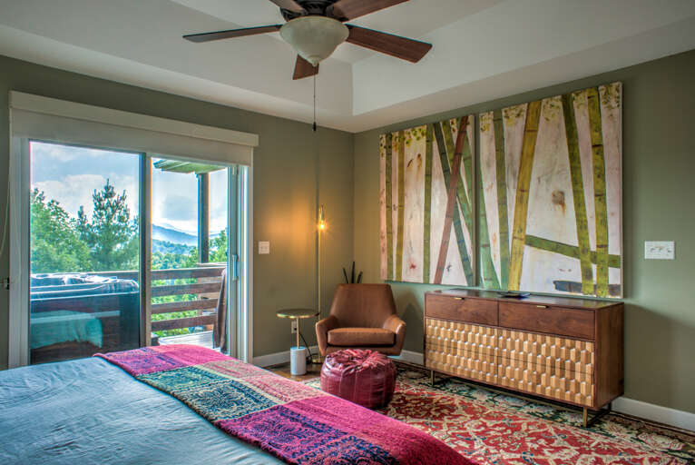 Bedroom 1 - 1 King Bed with Hot Tub Access