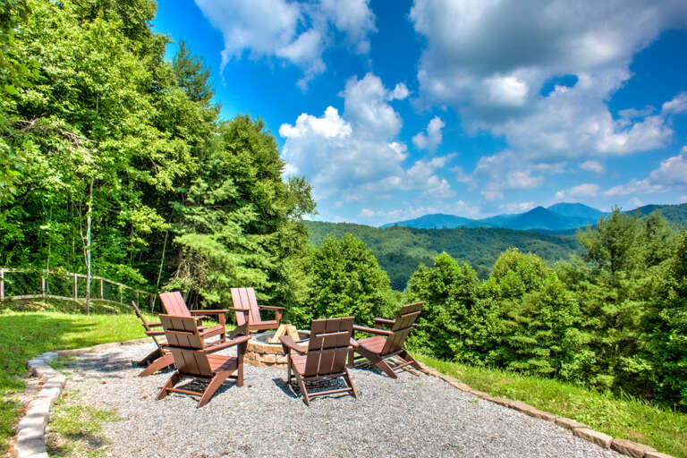 Fire Pit with Mountain Views
