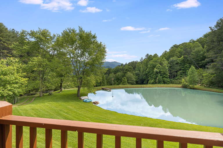 Deck w/ Pond Cove View Deck w/ Pond Cove View