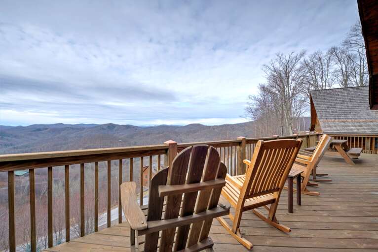 Long Range Mountain Views from the Main Level Deck