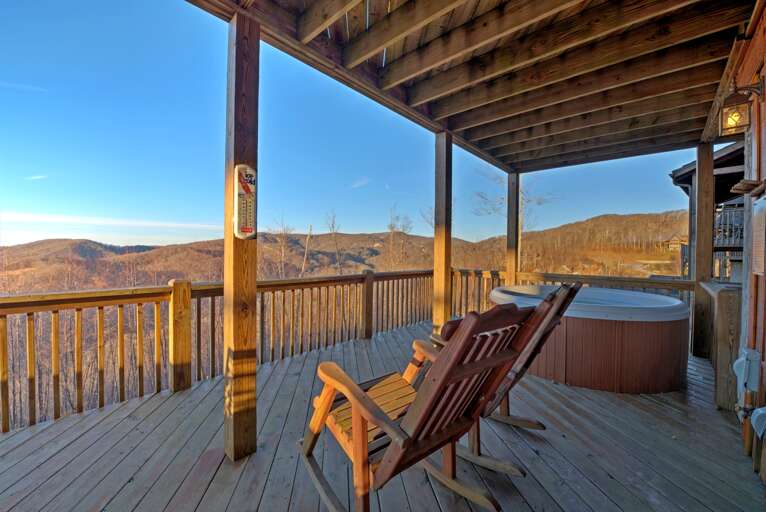 Lower Level - Covered Deck w/ Hot Tub