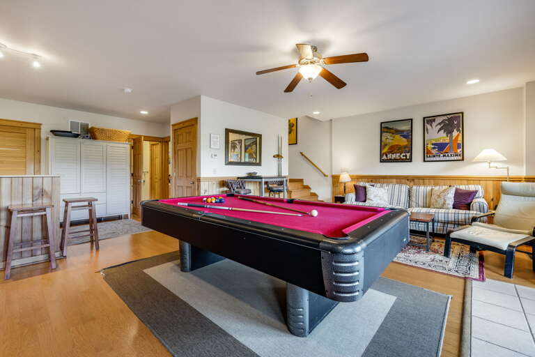 Lower Level - Living Area w/ Pool Table