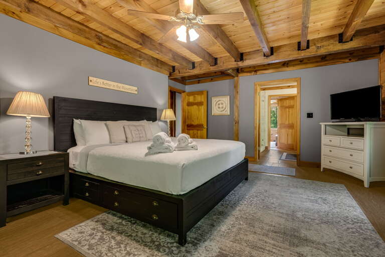 Bedroom One - King Bed w/ Attached Jack and Jill Full Bath