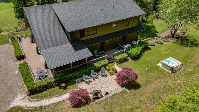 Aerial Shot of Back Garden Area
