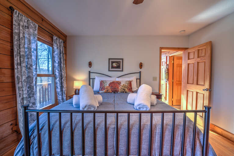 Main Suite/Bedroom One - Queen Bed - attached Full Bath with Jetted Tub & Dual Vanities