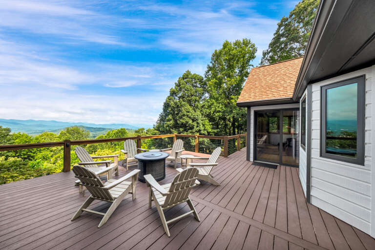 Deck w/ Fire Pit & Seating Area