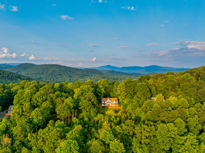 Aerial View Of Sunset Peaks