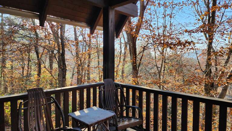 Covered Deck w/ Seasonal Partial Mountain Views Covered Deck w/ Seasonal Partial Mountain Views