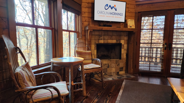 Living Area w/ Sitting Area & Wood Burning Fireplace Living Area w/ Sitting Area & Wood Burning Fireplace