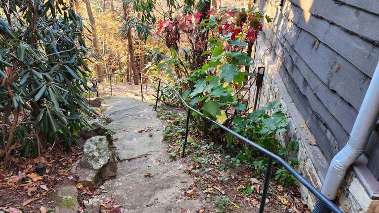 Steep Path to Lower Level Landing