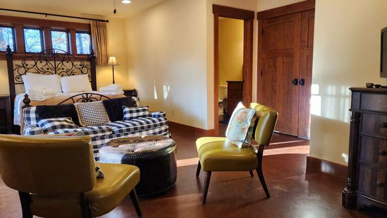 Bedroom One w/ attached Shower Bath