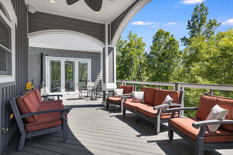 Enjoy Fresh Air On the Covered Deck