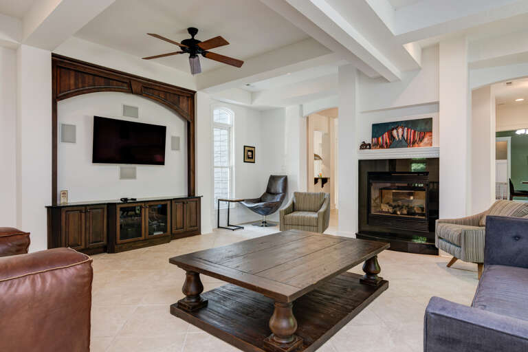 Living Area with Fireplace
