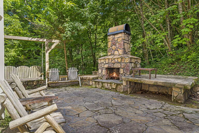 Relax By the Outdoor Fireplace