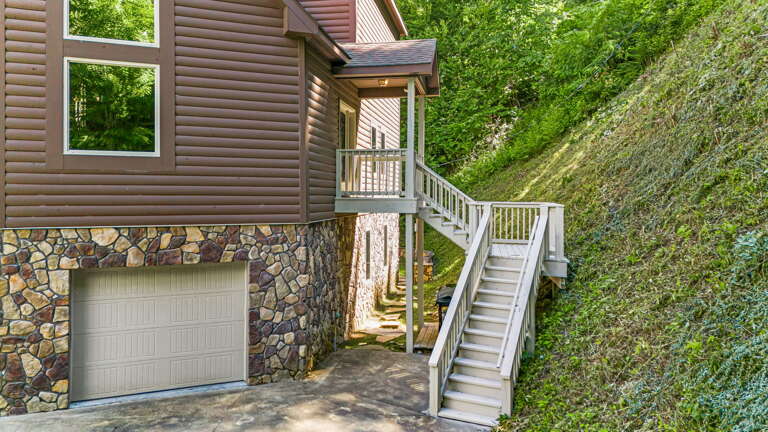 BBQ By Stairs To Main Entry