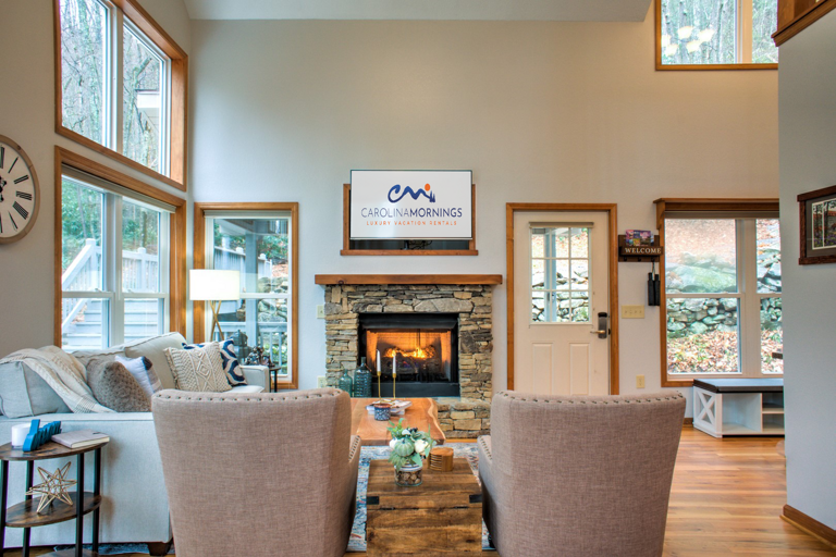 Living Area with Gas Fireplace